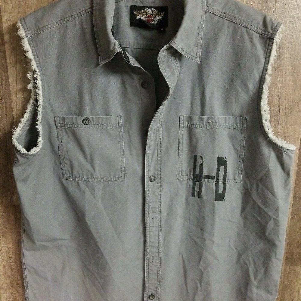 Harley Davidson Legendary Men's Vest XL Gray 100%